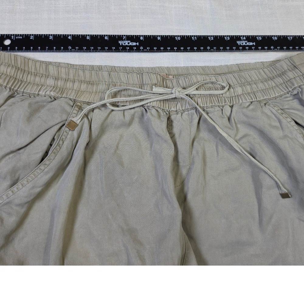 Max Jeans Easy Fit Tencel Joggers Tan Khaki Drawstring Pants XL